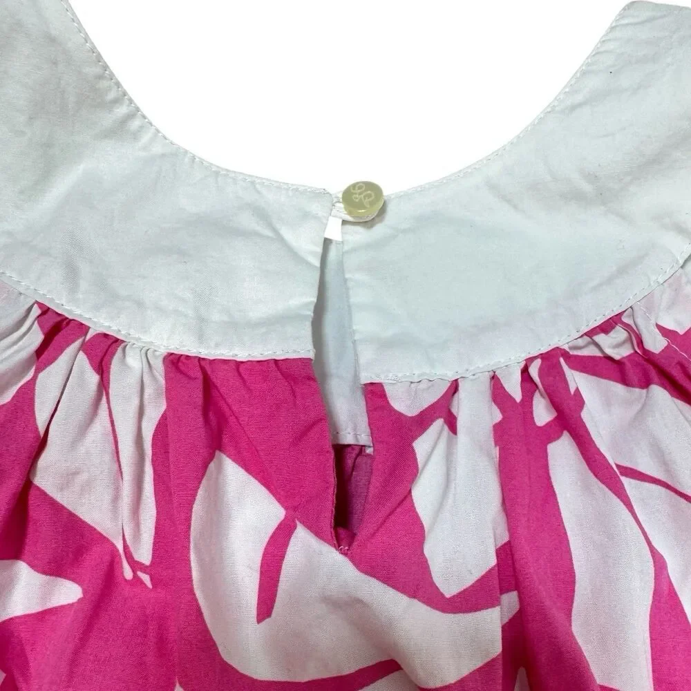 Lilly Pulitzer Adrianna Daquari Pin Sundress Girl 8‎ Pink White Floral Hawaiian
